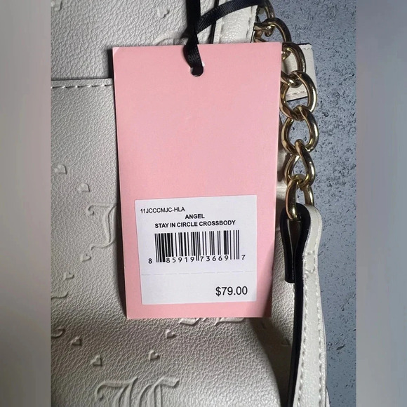 JUICY COUTURE NWT Stay in Circle Crossbody in Angel White - Picture 12 of 14